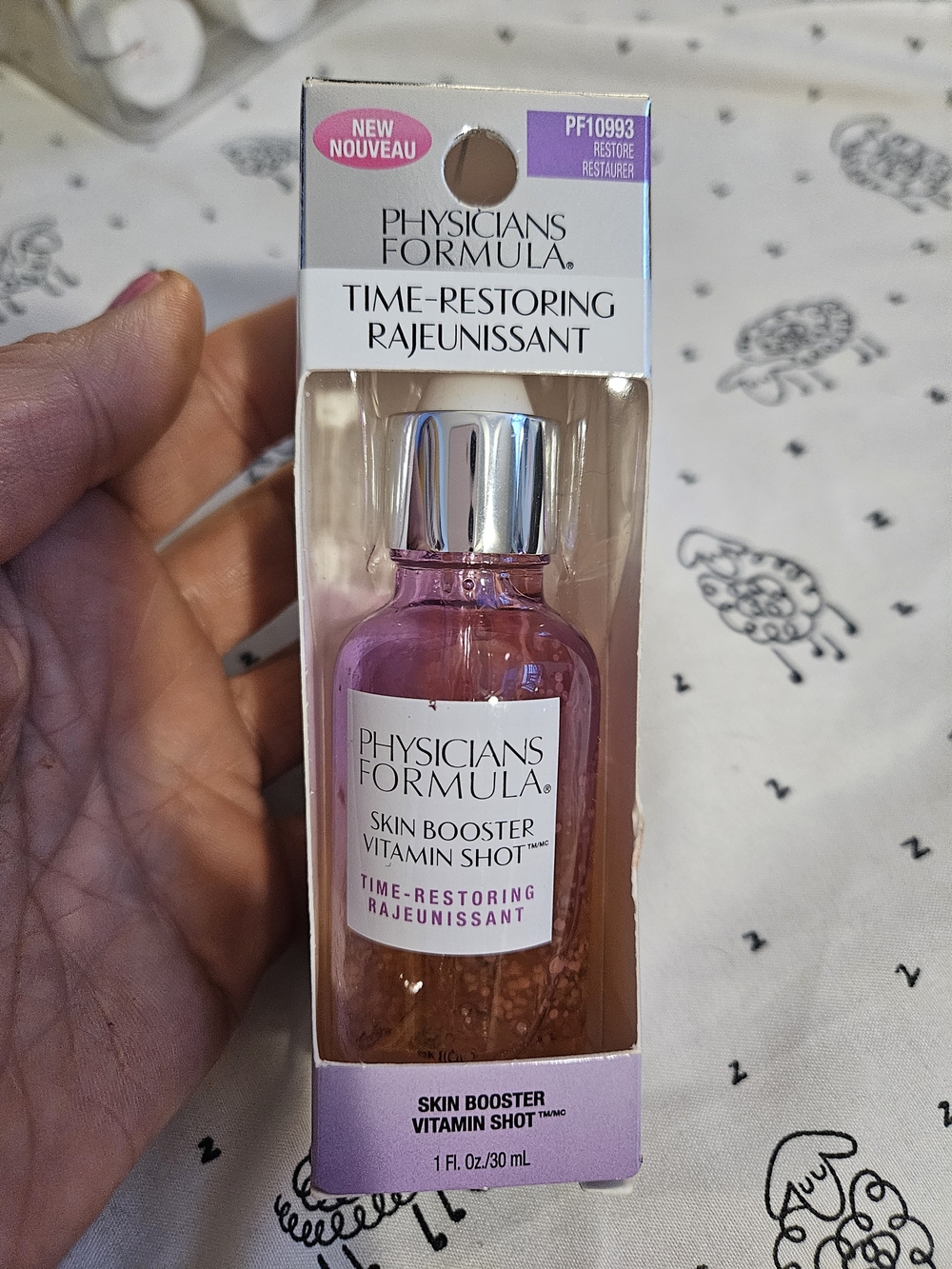 Physicians Formula Time-Restoring Skin Booster Serum Pink and Silver Bottle